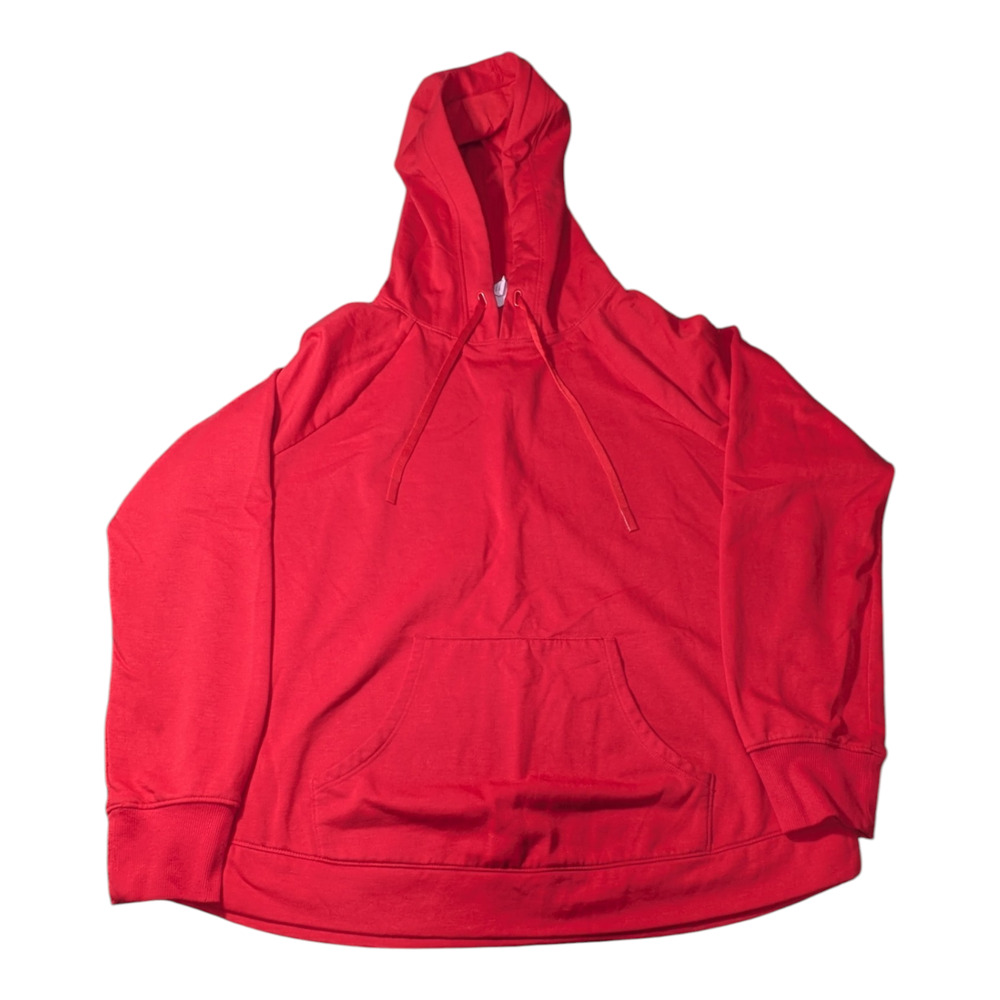 Athletic Works Women's Soft Pullover Hoodie Long Sleeve Bright Red L 12-14 EUC